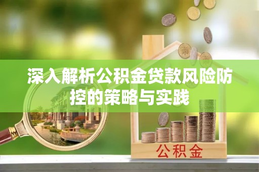 长乐深入解析公积金贷款风险防控的策略与实践