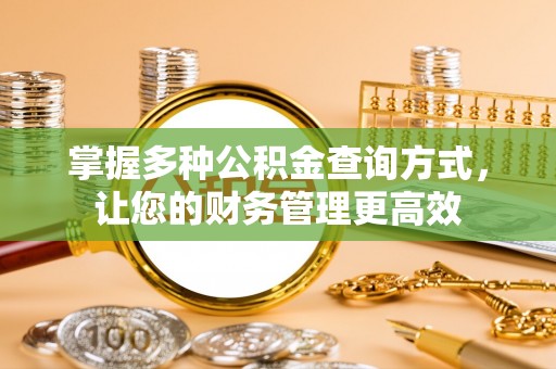 长乐掌握多种公积金查询方式，让您的财务管理更高效