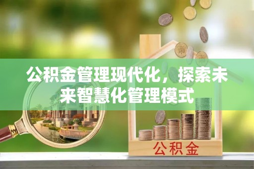 长乐公积金管理现代化，探索未来智慧化管理模式